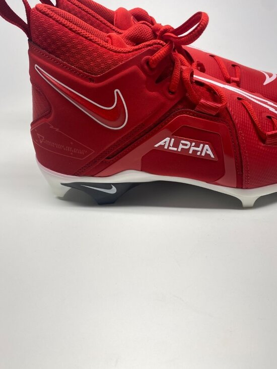 Nike Men’s Alpha Menace Pro 3 Mid Football Cleats CT6649-616 Red/White Sz 10 main image 9